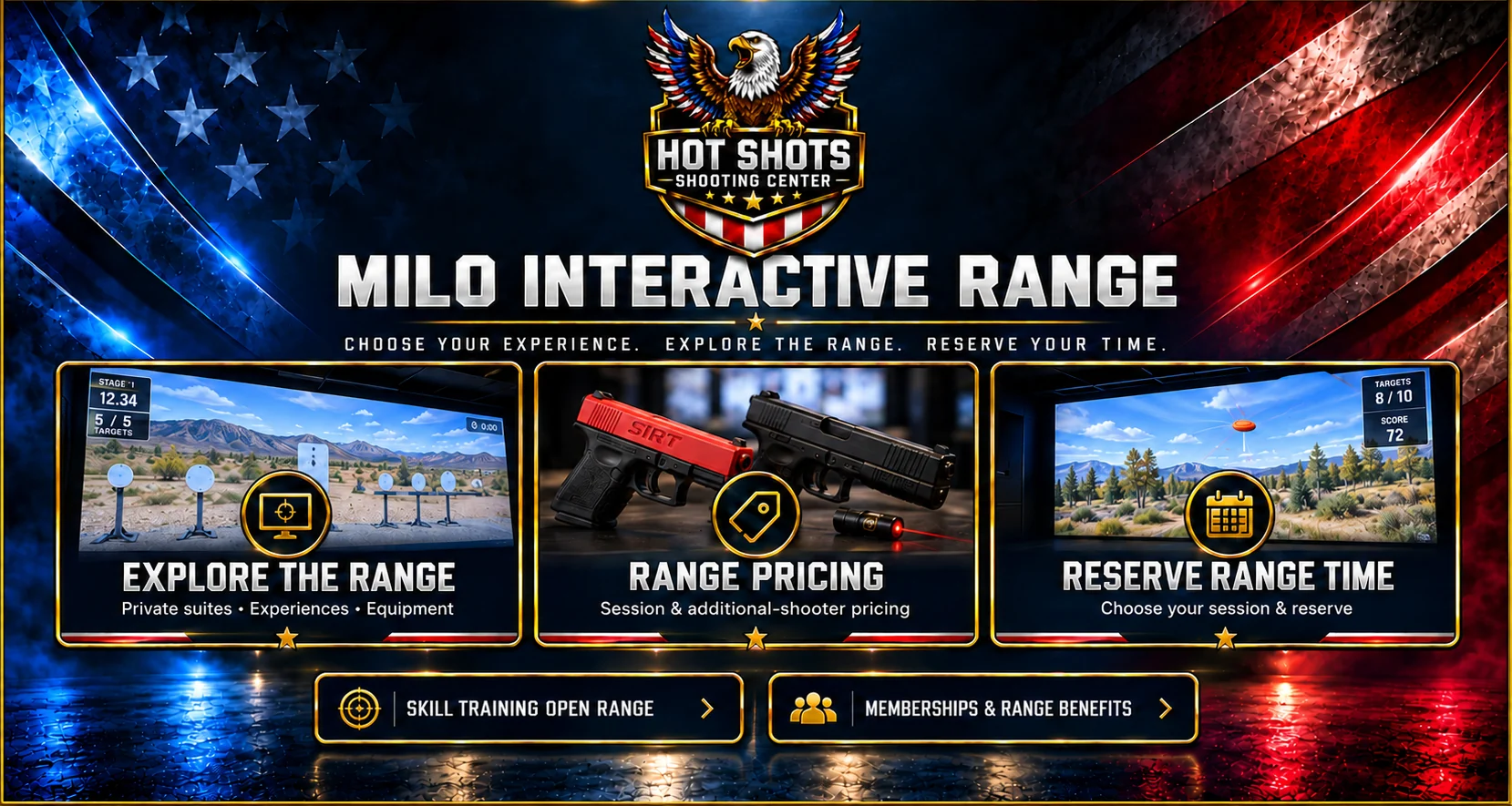MILO Interactive Range: Explore the Range, Range Pricing, Reserve Range Time