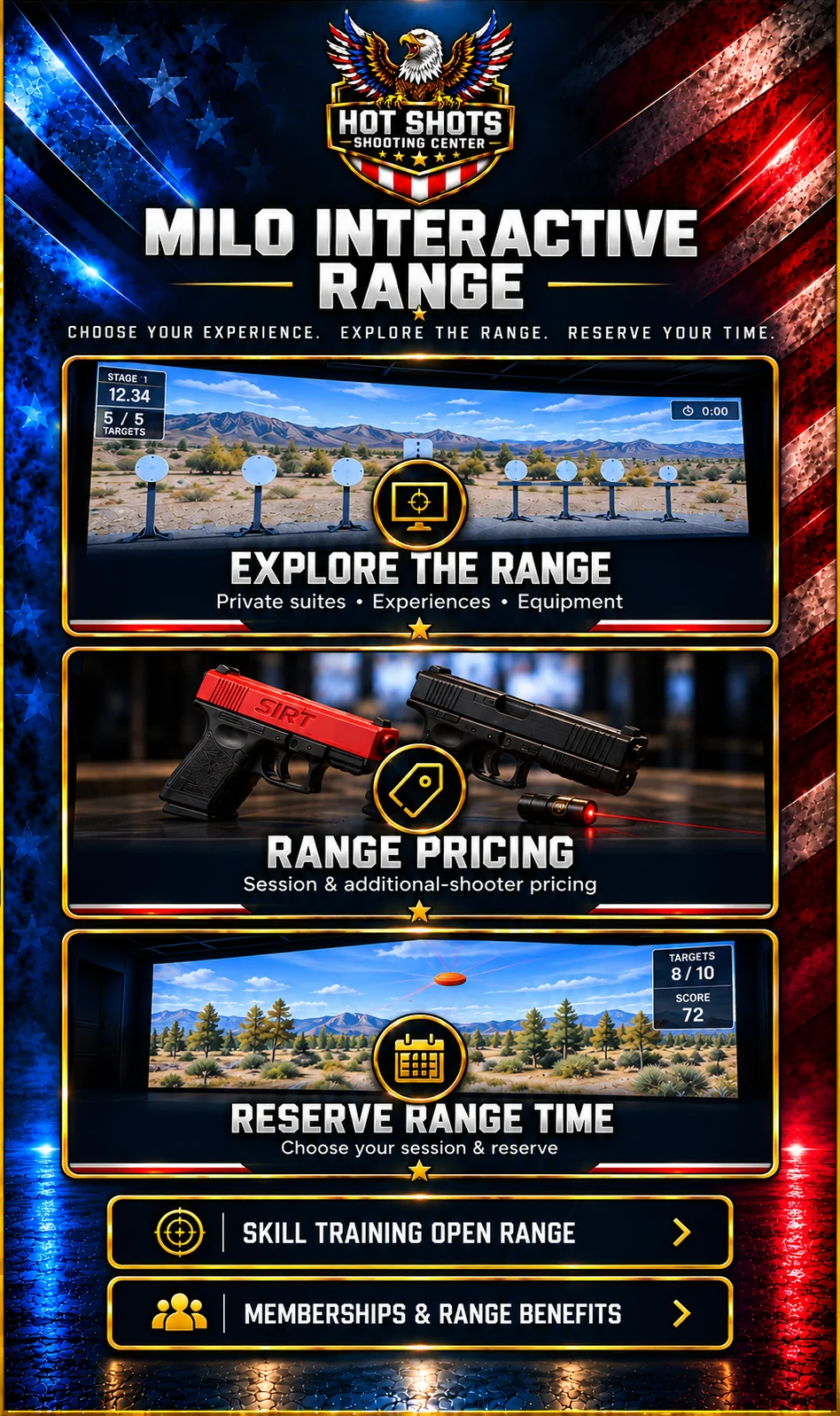 MILO Interactive Range: Explore the Range, Range Pricing, Reserve Range Time